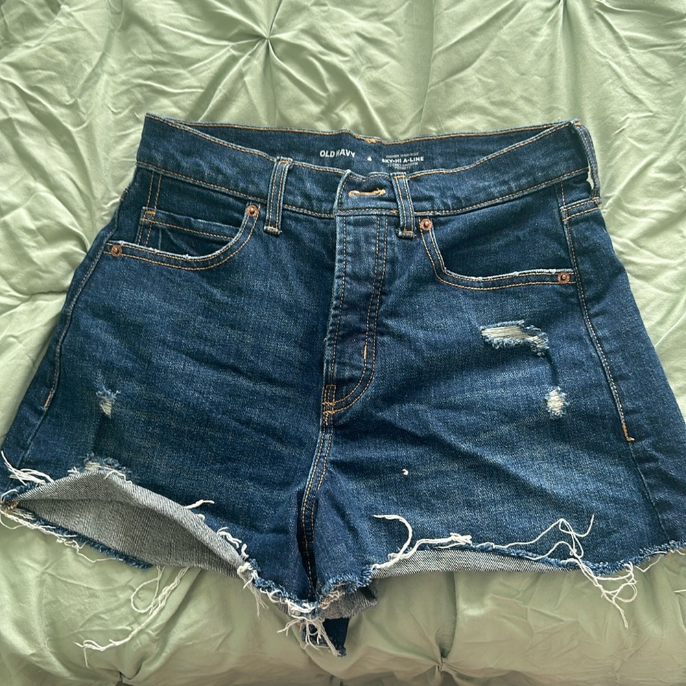 Old Navy Sky-Hi A-Line Jean Shorts